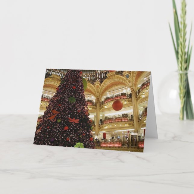 Weihnachten in Paris Begrüßungskarte (Vorderseite)