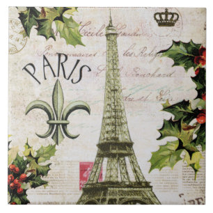 Weihnachten in Paris Fliese