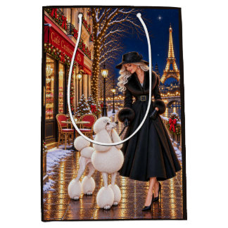 Weihnachten in Paris,Pudel Mittlere Geschenktüte