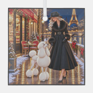 Weihnachten in Paris,Pudel Ornament Aus Glas