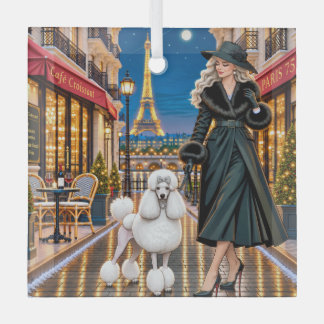 Weihnachten in Paris,Pudel Ornament Aus Glas