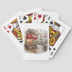 Weihnachten in Paris spielen Karten Spielkarten