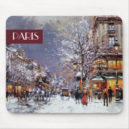 Weihnachten in Paris. Weihnachtsgeschenk Mousepad