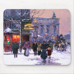 Weihnachten in Paris. Weihnachtsgeschenk Mousepad