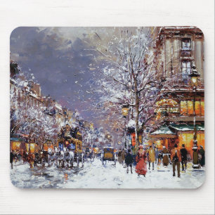 Weihnachten in Paris. Weihnachtsgeschenk Mousepad
