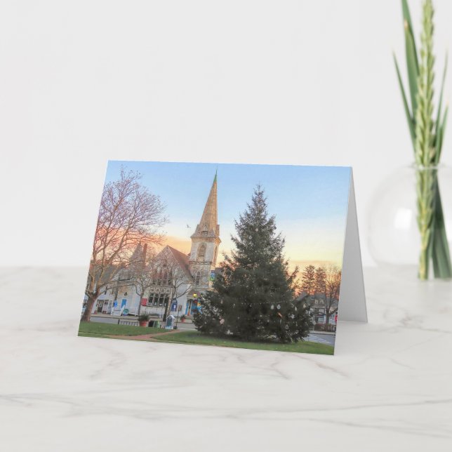 Weihnachten in Plymouth MA 2022 Dankeskarte (Vorderseite)