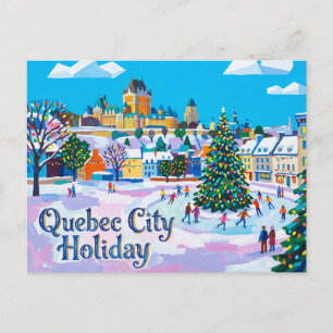 Weihnachten in Québec City Kanada Postkarte