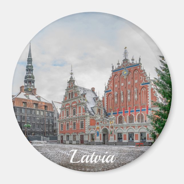 Weihnachten in Riga Lettland Magnet (Vorne)