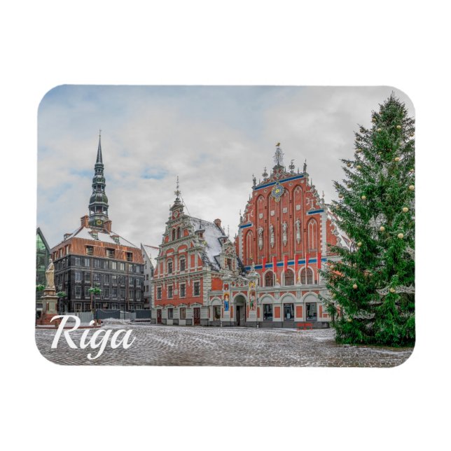 Weihnachten in Riga Lettland Magnet (Horizontal)