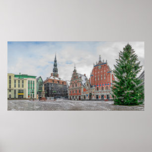 Weihnachten in Riga Lettland Poster