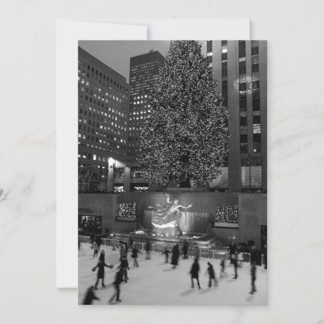 Weihnachten in Rockefeller | Blank Einladung (Vorderseite)