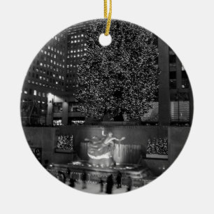 Weihnachten in Rockefeller-Mitte u. in den Keramik Ornament