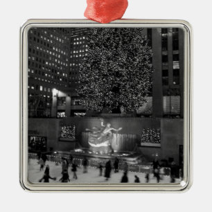 Weihnachten in Rockefeller-Mitte u. in den Silbernes Ornament