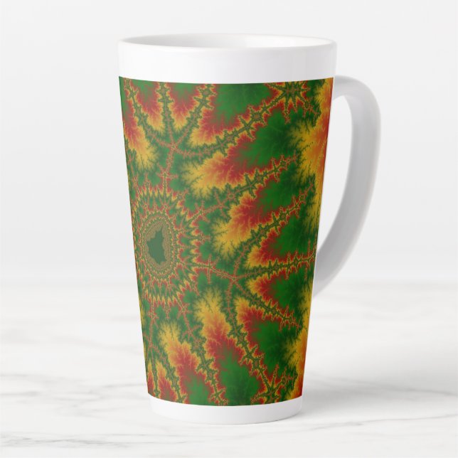 Weihnachten in Rot, Gold und Grün des Fraktals Milchtasse (Rechte Ecke)