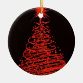 Weihnachten in Rot Keramik Ornament