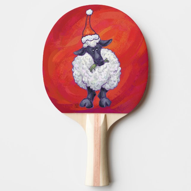 Weihnachten in Rot Tischtennis Schläger (Vorderseite)