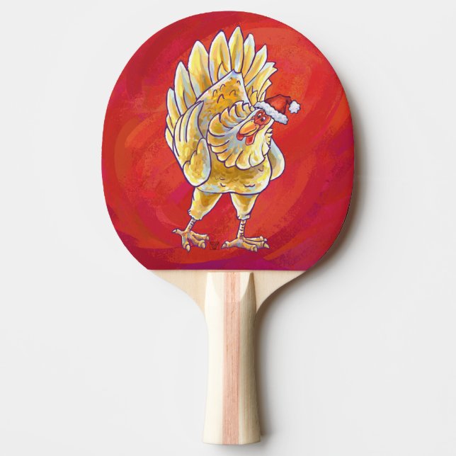 Weihnachten in Rot Tischtennis Schläger (Vorderseite)