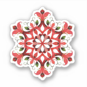 Weihnachten in Rot und Grün Aufkleber