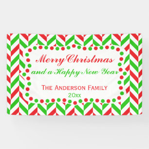 Weihnachten in Rot und Grün Banner