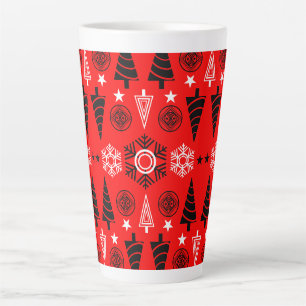 Weihnachten in Rot und Schwarz Milchtasse