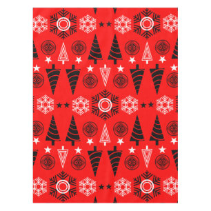 Weihnachten in Rot und Schwarz Tischdecke