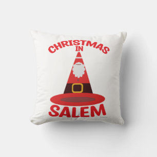 Weihnachten in Salem New England Hexenhut Santa Kissen
