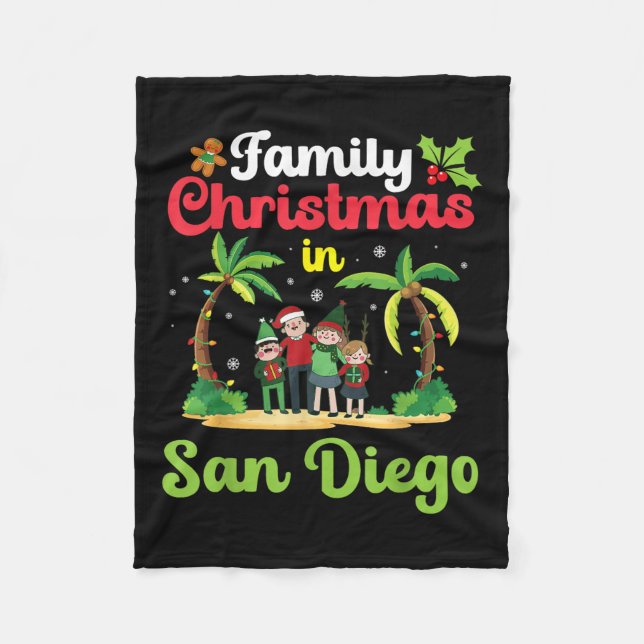 Weihnachten in San Diego mit Tropi Fleecedecke (Vorderseite)