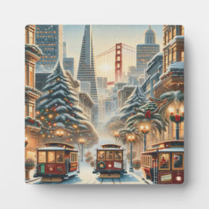 Weihnachten in San Francisco – Golden Gate Fotoplatte