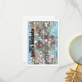 Weihnachten in Santa Barbara Dankeskarte