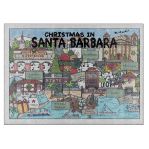 Weihnachten in Santa Barbara Schneidebrett