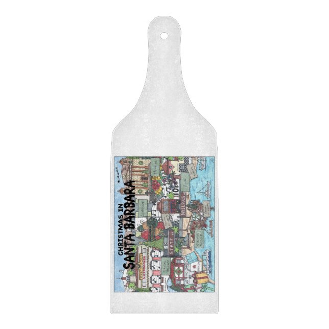 Weihnachten in Santa Barbara Schneidebrett (Vorderseite)