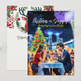 "Weihnachten in Singapur" Grußkarte Mitteilungskarte