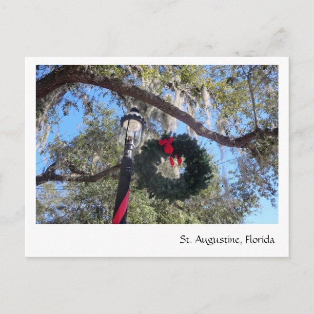 Weihnachten in St. Augustine Postkarte (Vorderseite)