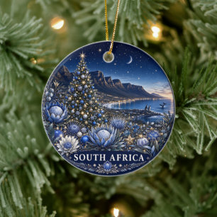 Weihnachten in Südafrika Szenarisches Erinnerungss Keramik Ornament