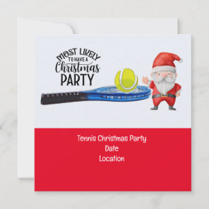 Weihnachten in Tennis mit dem Weihnachtsmann. Einladung