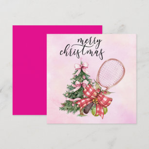 Weihnachten in Tennis mit Racket und Weihnachtskra