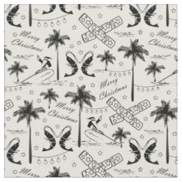 Weihnachten in Tropical Australia Black Toile  Stoff