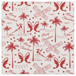 Weihnachten in Tropical Australia Red Toile  Stoff