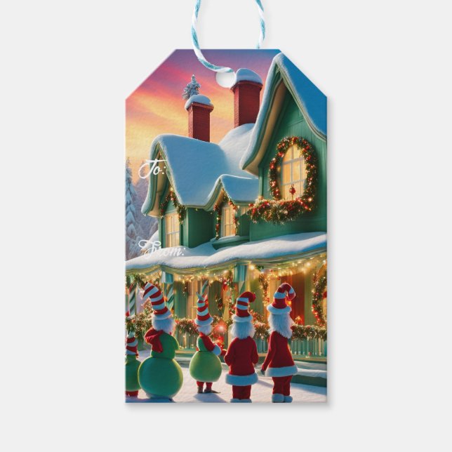 Weihnachten in Whoville Inspiriert Geschenkanhänger (Vorderseite)