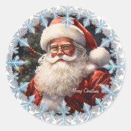 Weihnachten individuell gestaltet runder aufkleber