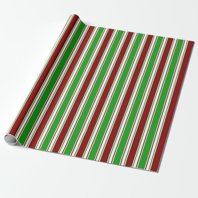 Weihnachten Inspiriert rot, weiß, grün gefärbt Geschenkpapier (Ungerollt)