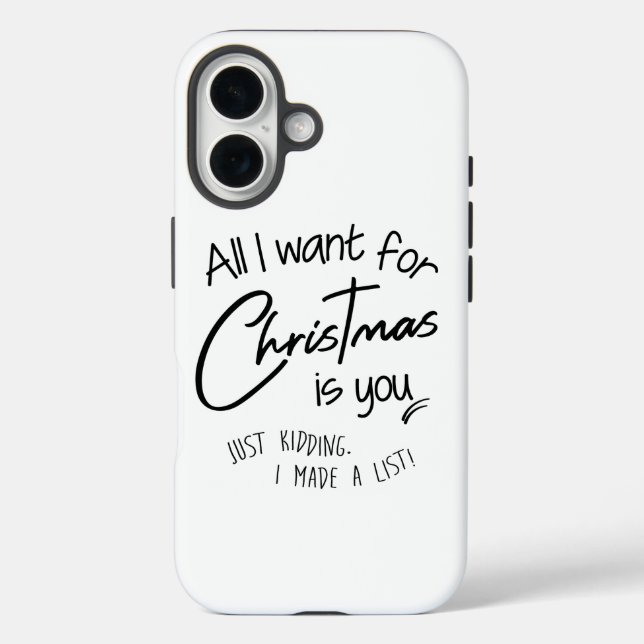 Weihnachten iPhone 16 Hülle (Rückseite)