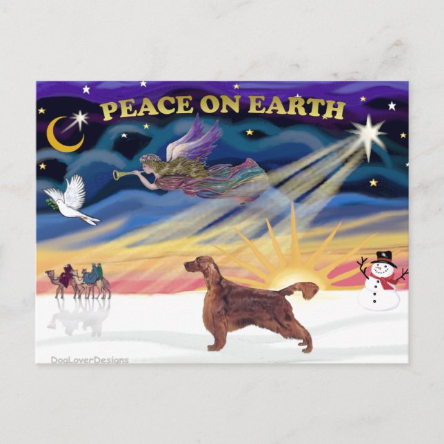 Weihnachten - Irischer Setter 1 (Vorderseite)