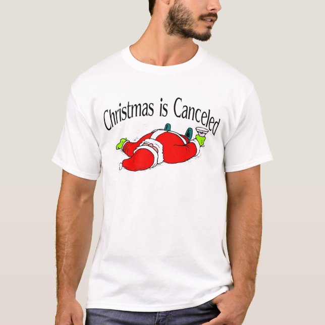 Weihnachten ist annullierte betrunkene Sankt T-Shirt (Vorderseite)