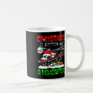 Weihnachten ist besser auf dem Hubschrauber Santa Kaffeetasse