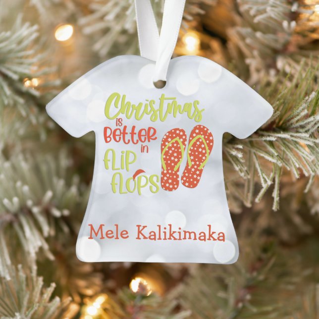 Weihnachten ist besser in Flip Flops Ornament (Baum)