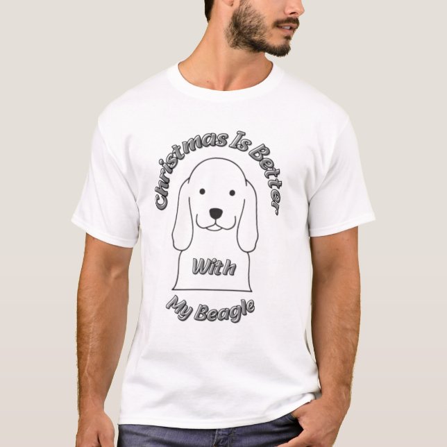 Weihnachten ist besser mit meinem Beagle T-Shirt (Vorderseite)