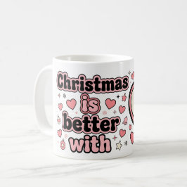 Weihnachten ist besser mit personalisierter Herz-T Kaffeetasse