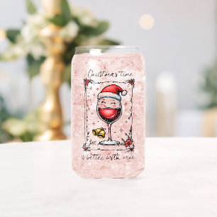 Weihnachten ist besser mit Wein Dosenglas