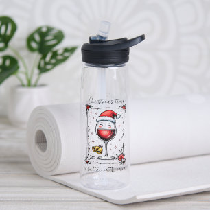 Weihnachten ist besser mit Wein Trinkflasche